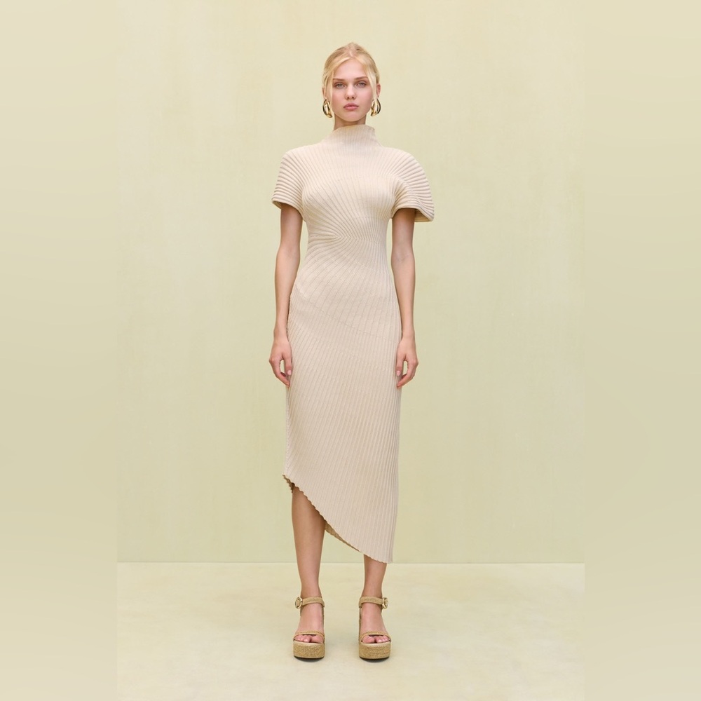 Cult Gaia Chrysta Knit Dress in Beach
